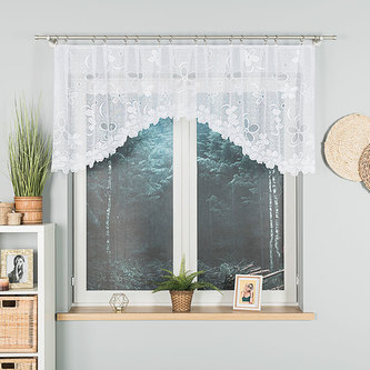 Dekorační oblouková krátká záclona RENATA 80 bílá 250x80 cm MyBestHome