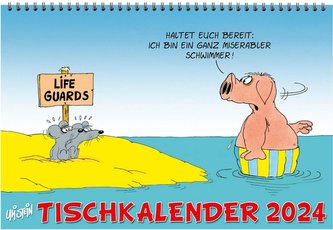 Uli Stein Tischkalender 2024: Monatskalender zum Aufstellen