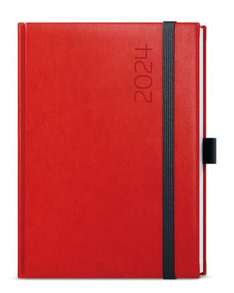 Týdenní diář 2024 Oskar Reno A5 červená