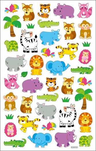 Samolepky - Safari 35 ks