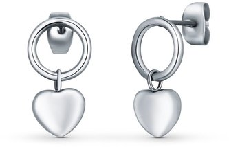 Náušnice Angelica Heart Silver