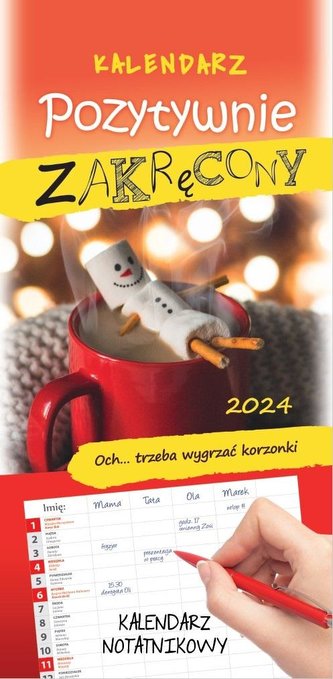 Kalendarz 2024 rodzinny notatnikowy Pozytywnie...