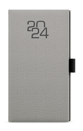 Týdenní diář 2024 Jakub Fabric kapesní šedá