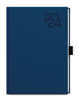 Týdenní diář 2024 Oskar Fabric A5 modrá