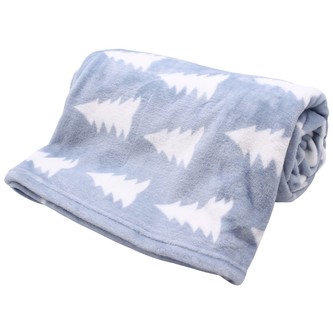 HOME ELEMENTS Deka 150 x 200 cm, 220 GSM, Světle modrá se vzorem