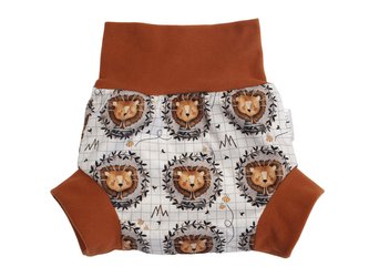 Natahovací svrchní kalhotky PUL - Lví portrét__VELIKOST:XL (12-18kg) Natahovací svrchní kalhotky PUL - Lví portrét__VELIKOST:XL (12-18kg)