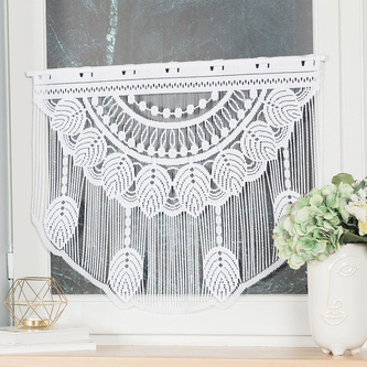 Dekorační oblouková krátká záclona na tyčovou gárnyž RANI 50 bílá 60x50 cm MyBestHome