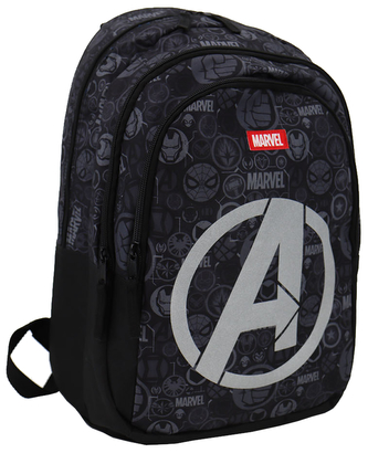 Batoh Marvel|Avengers: Logo (objem 28 litrů|32 x 44 x 20 cm) černý polyester