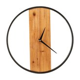 Nástěnné hodiny WOOD hnědá O 35 cm Mybesthome