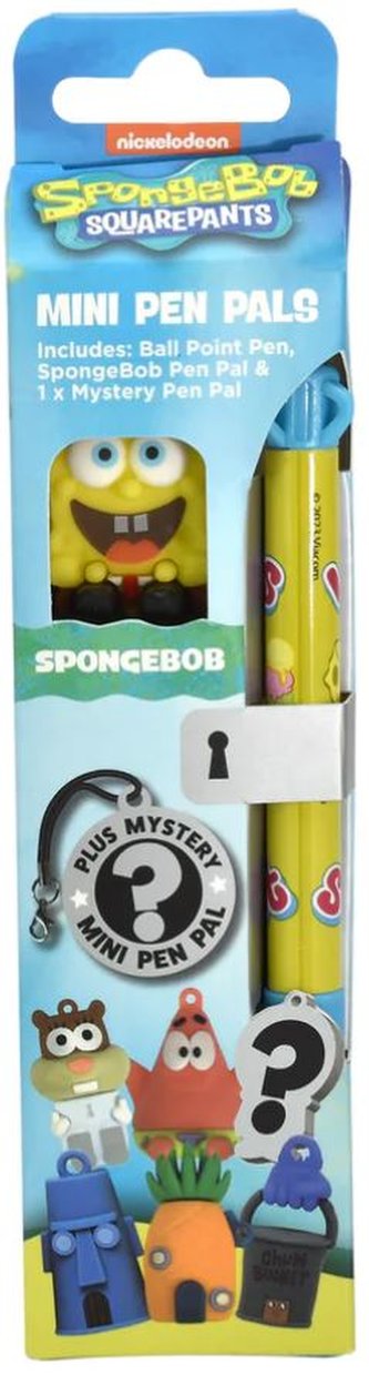 Plastová mini propiska s vyměnitelnými postavami Sponebob: Squarepants