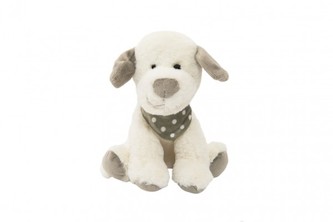 Pes se šátkem sedící plyš 24cm v sáčku 0+