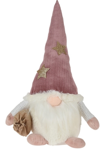 Skřítek Pink s vousy 45 cm