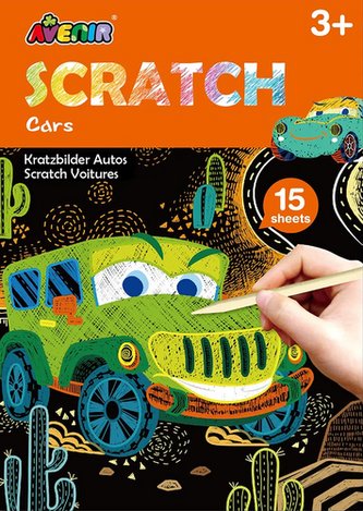 Škrabací kniha aktivit mini Auta