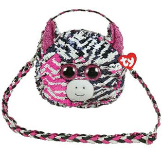 TY Fashion Sequins kabelka s otočnými flitry ZOEY - zebra