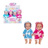 Panenka v modrém, růžovém županu