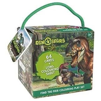 Pexeso na cesty s omalovánkami Dinosauři