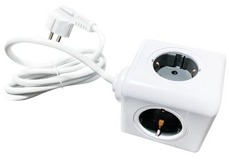 Technaxx rozbočovač Power Cube, 4xzásuvka, 2xUSB port (TX-195), bílá