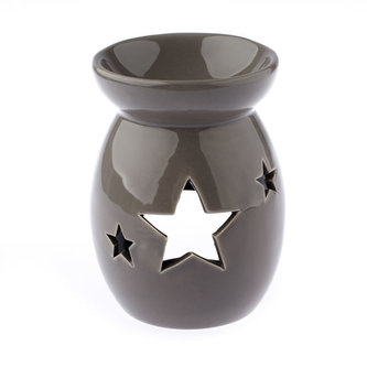 Keramická aromalampa s hvězdou - hnědá