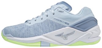 Mizuno WAVE STEALTH NEO / Heather/White/Neo Lime Velikost boty: 41.0/7.5