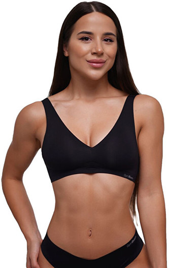 GymBeam Bezešvá podprsenka Black L