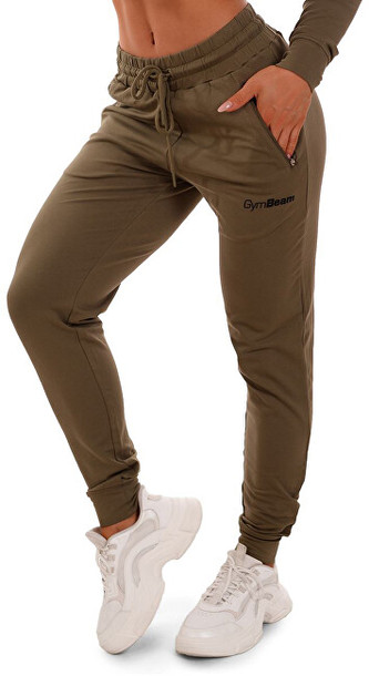 GymBeam Dámské tepláky TRN Olive S