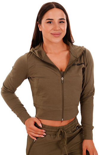 GymBeam Dámská mikina Zip-up TRN Olive S