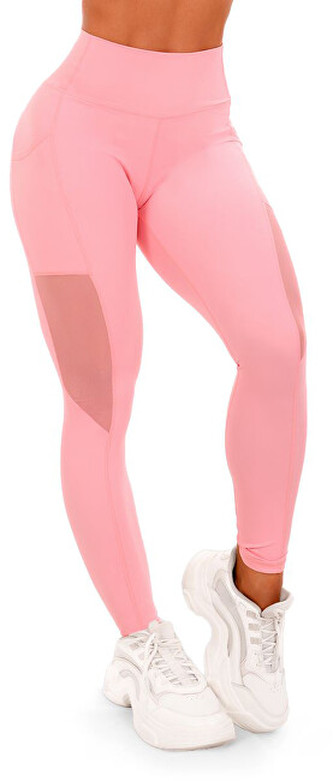 GymBeam Dámské legíny Mesh Panel Pink M