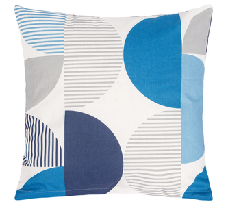 Povláček bavlněný - modrý půlkruh - 40x40cm