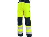Kalhoty CXS HALIFAX, výstražné se síťovinou, pánské, žluto-modré, vel. 50
