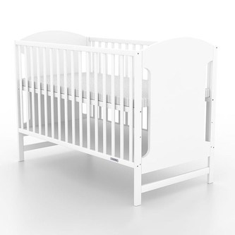 Dětská postýlka New Baby MIA se stahovací bočnicí bílá