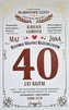 Karnet 40 rocznica ślubu (rubinowa)