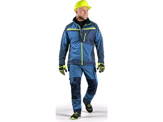 Kalhoty CXS NAOS pánské, modro-modré, HV žluté doplňky, vel. 60