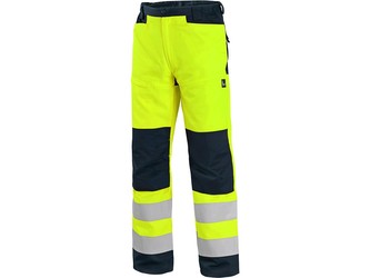 Kalhoty CXS HALIFAX, výstražné se síťovinou, pánské, žluto-modré, vel. 58