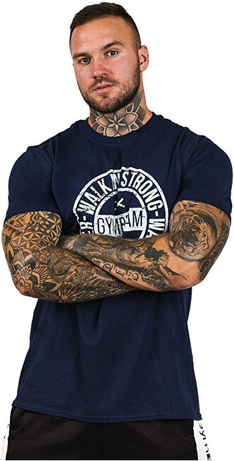GymBeam Pánské tričko Walk In Strong Navy M