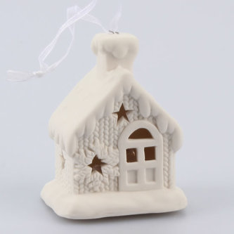 Porcelánový domek s LED světlem