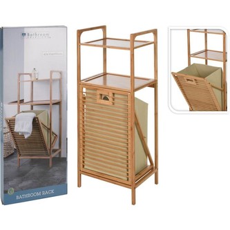 Police do koupelny s výklopným košem na prádlo