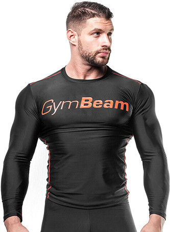 GymBeam Pánské kompresní tričko Black/Red XL