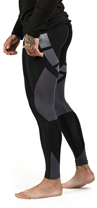 GymBeam Pánské legíny Flex Tights Black and Grey L