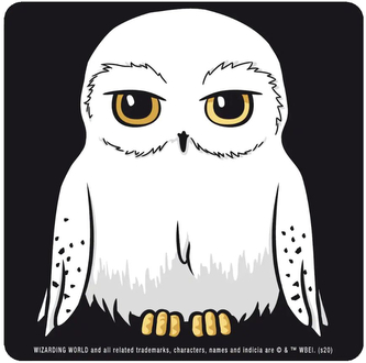 Tácek pod sklenici Harry Potter: Hedvika (10 x 10 cm)