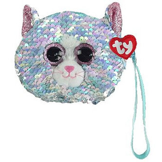 TY Fashion Sequins peněženka s otočnými flitry WHIMSY - kočka