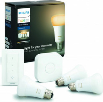 Hue Bluetooth 3x žárovka LED E27 9,5W 806 lm + bridge + switch
