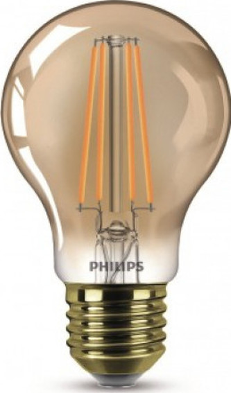 Vintage LED žárovka E27 A60 8W 630lm 2200K stmívatelné, gold