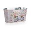 HOME DECOR Květináč plechový oválný BICYCLE 22,5 x 13,5 x 11 cm