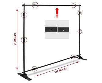 Rám pro reklamní banner - nastavitelná velikost Rám pro reklamní banner - nastavitelná velikost