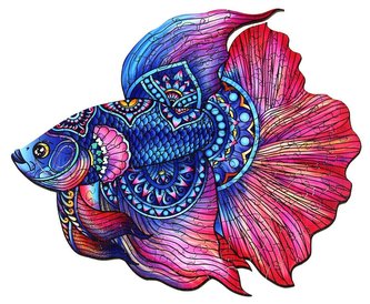 Puzzle drewniane/kolorowe - Ryba Puzzle drewniane/kolorowe - Ryba