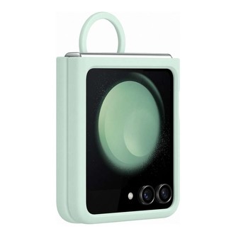 Samsung Silicone Case with Ring Z Flip5 Ocean Green
