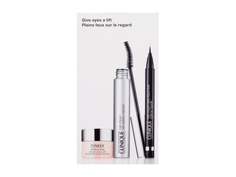 Clinique High Impact řasenka High Impact Zero Gravity Mascara 8 ml + oční krém All About Eyes 5 ml + oční linka High Impact Easy Liquid Liner 0,34 g Black
