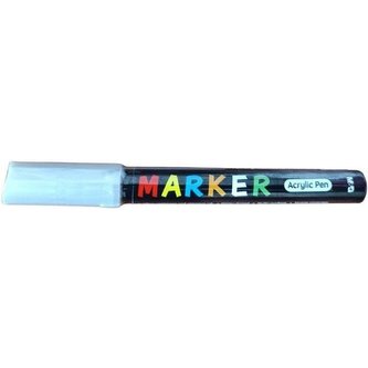 Marker akrylowy 1-2mm srebrny (6szt) M&G;