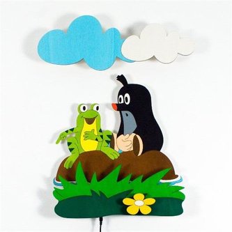 LED lampička DoDo dětská, Krtek a žába (s dálkovým ovladačem)