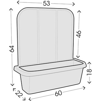 BAMA Truhlík Rondine Balcony sada 2ks, barva antracit
